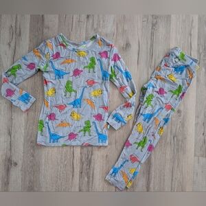 Macaron + Me Colorful Dinosaur Kids Pajama Set Bamboo, 3T (V2)